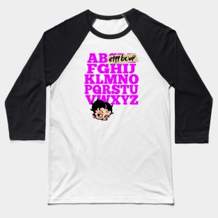 BETTY BOOP ALPHABET Baseball T-Shirt